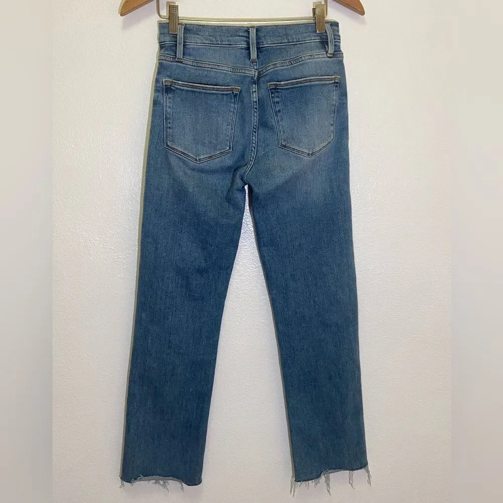 FRAME - ‘'Le High Straight” Raw Hem Jeans - style LHSTRA801 - size 26